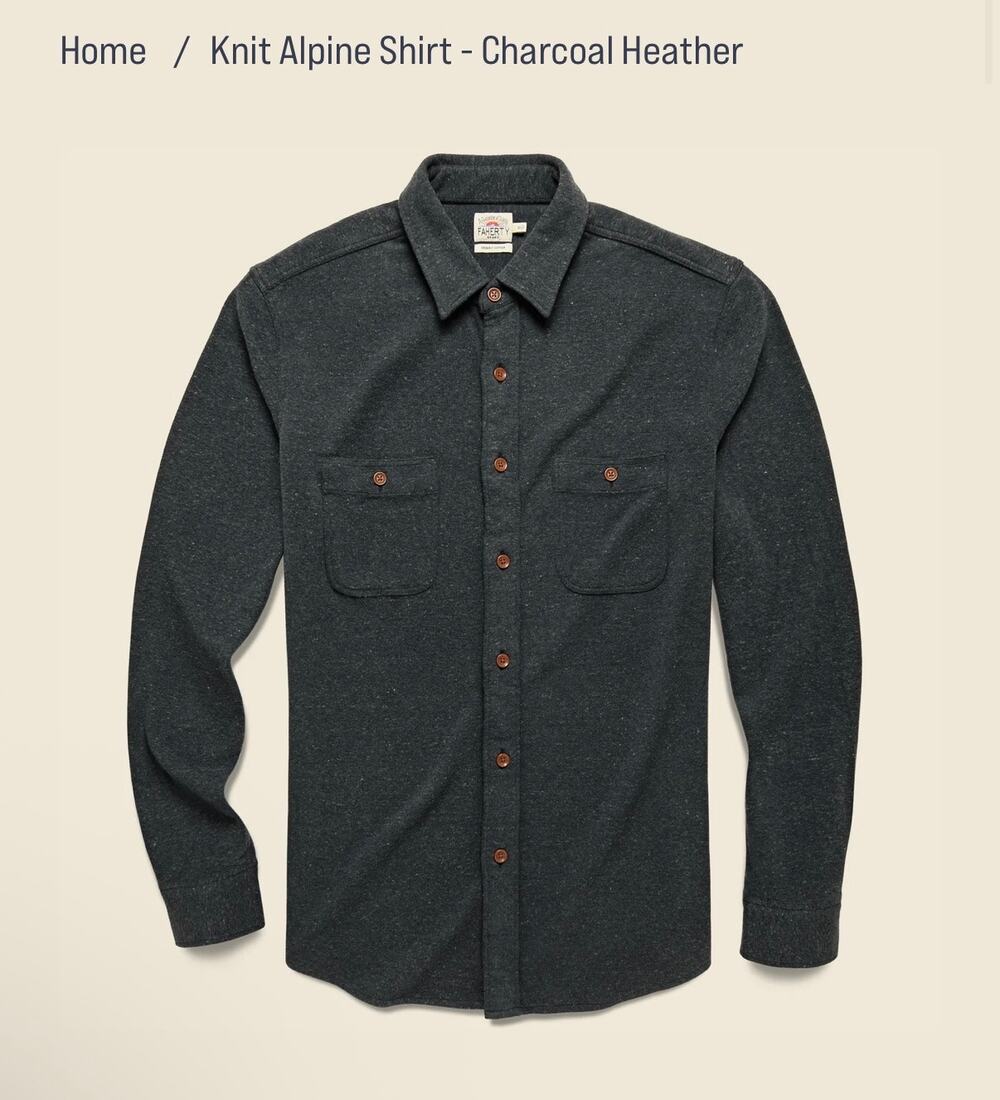 FAHERTY ALPINE FLANNEL LONG SLEEVE SHIRT RELAXED FIT WORKWEAR MEN SIZE XXL